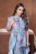 Women Ethnic Kurta Set | Rayon Co-Ord Set | Fancy Pajama Set | Pack of 2 | Floral Printed Top & Pant Set | Full Pair Set | A-line Kurta Set for Women | - Image 3